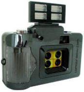 Four lens camera with flash for sale